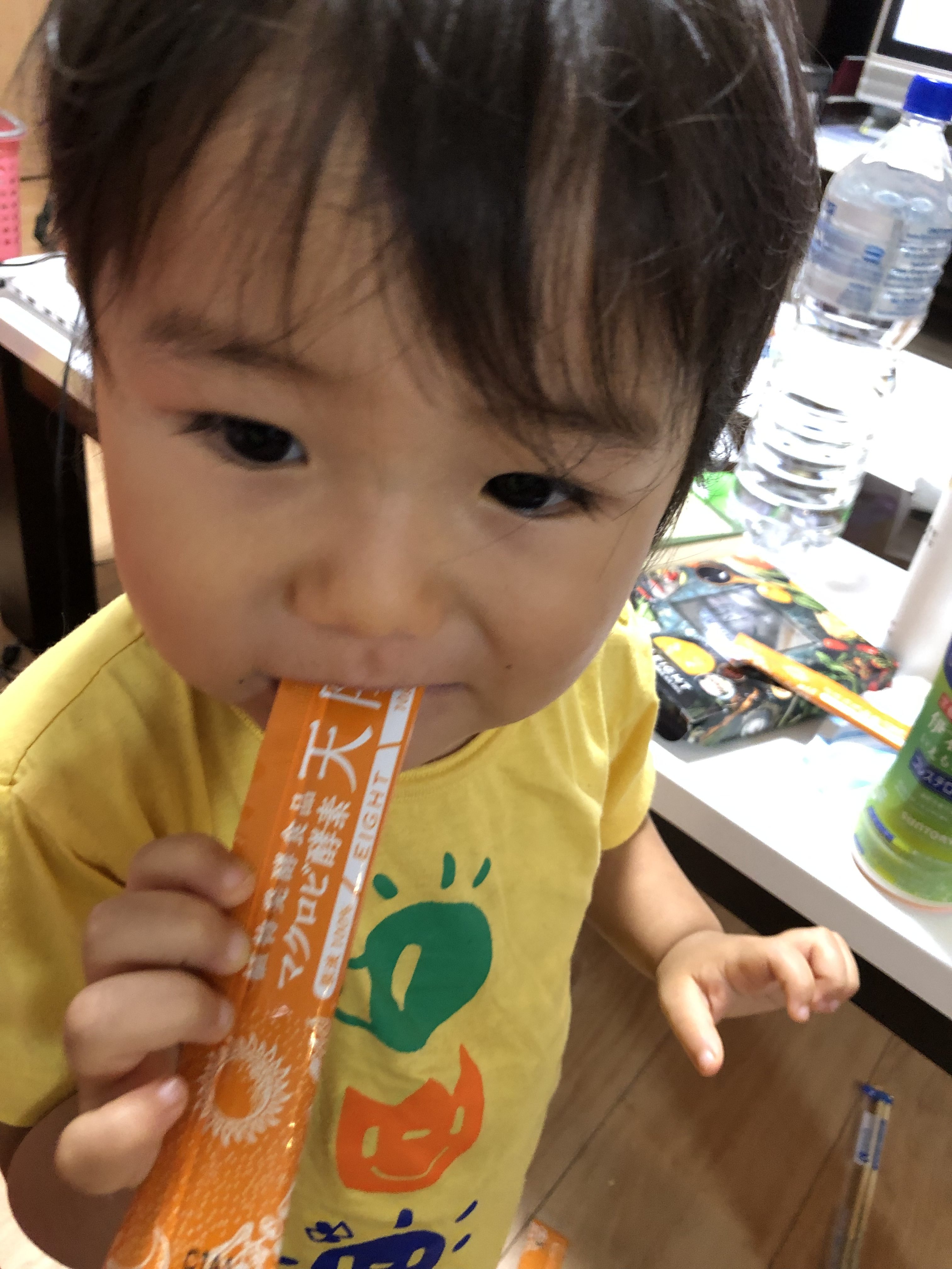 マクロビ酵素天陽を飲む1歳児